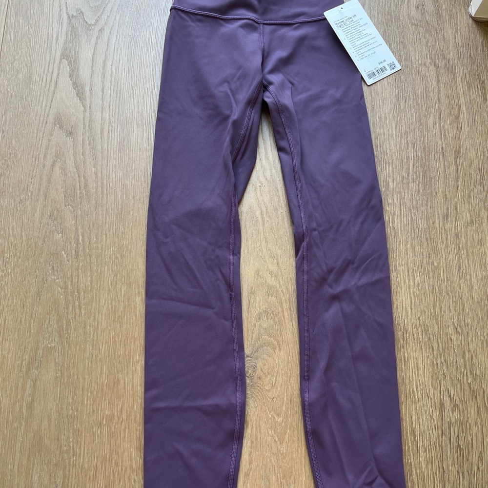 Nwt Lululemon Wunder Under 2 25” Grape Thistle